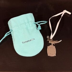Tiffany & Co. Silver Bird Ornament with Blue Pouch